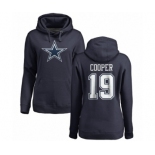 NFL Women's Nike Dallas Cowboys #19 Amari Cooper Navy Blue Name & Number Logo Pullover Hoodie