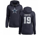 NFL Women's Nike Dallas Cowboys #19 Amari Cooper Navy Blue Name & Number Logo Pullover Hoodie