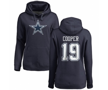 NFL Women's Nike Dallas Cowboys #19 Amari Cooper Navy Blue Name & Number Logo Pullover Hoodie