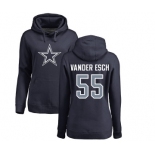 NFL Women's Nike Dallas Cowboys #55 Leighton Vander Esch Navy Blue Name & Number Logo Pullover Hoodie