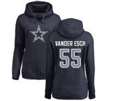 NFL Women's Nike Dallas Cowboys #55 Leighton Vander Esch Navy Blue Name & Number Logo Pullover Hoodie