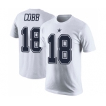 Football Men's Dallas Cowboys #18 Randall Cobb White Rush Pride Name & Number T-Shirt