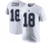 Football Men's Dallas Cowboys #18 Randall Cobb White Rush Pride Name & Number T-Shirt