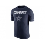 Men's Dallas Cowboys Nike Navy Blue Legend Staff Practice Performance T-Shirt