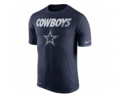 Men's Dallas Cowboys Nike Navy Blue Legend Staff Practice Performance T-Shirt