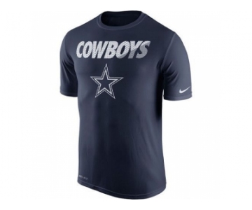 Men's Dallas Cowboys Nike Navy Blue Legend Staff Practice Performance T-Shirt