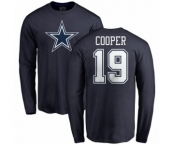 NFL Nike Dallas Cowboys #19 Amari Cooper Navy Blue Name & Number Logo Long Sleeve T-Shirt