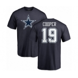 NFL Nike Dallas Cowboys #19 Amari Cooper Navy Blue Name & Number Logo T-Shirt