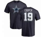 NFL Nike Dallas Cowboys #19 Amari Cooper Navy Blue Name & Number Logo T-Shirt