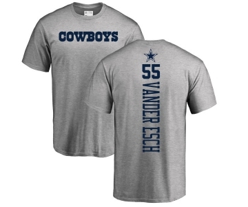 NFL Nike Dallas Cowboys #55 Leighton Vander Esch Ash Backer T-Shirt