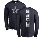 NFL Nike Dallas Cowboys #55 Leighton Vander Esch Navy Blue Backer Long Sleeve T-Shirt