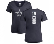 Football Women's Dallas Cowboys #18 Randall Cobb Navy Blue Backer T-Shirt