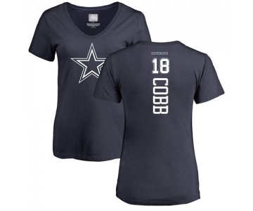 Football Women's Dallas Cowboys #18 Randall Cobb Navy Blue Backer T-Shirt