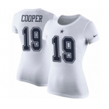 NFL Women's Nike Dallas Cowboys #19 Amari Cooper White Rush Pride Name & Number T-Shirt