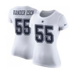 NFL Women's Nike Dallas Cowboys #55 Leighton Vander Esch White Rush Pride Name & Number T-Shirt