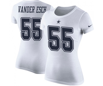 NFL Women's Nike Dallas Cowboys #55 Leighton Vander Esch White Rush Pride Name & Number T-Shirt