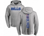 Football Buffalo Bills #91 Ed Oliver Ash Backer Pullover Hoodie