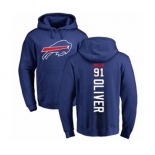 Football Buffalo Bills #91 Ed Oliver Royal Blue Backer Pullover Hoodie