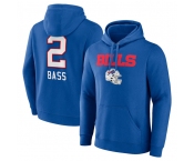 Men's Buffalo Bills #2 Tyler Bass Blue Team Wordmark Player Name & Number Pullover Hoodie