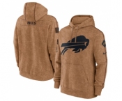 Men's Buffalo Bills 2023 Brown Salute to Service Pullover Hoodie