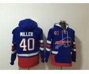 Men's Buffalo Bills #40 Von Miller Royal Ageless Must-Have Lace-Up Pullover Hoodie