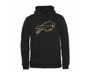 Men''s Buffalo Bills Pro Line Black Gold Collection Pullover Hoodie