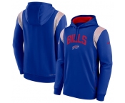 Men's Buffalo Bills Royal Sideline Stack Performance Pullover Hoodie