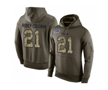 NFL Nike Buffalo Bills #21 Nickell Robey-Coleman Green Salute To Service Men's Pullover Hoodie