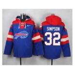 Nike Buffalo Bills #32 O. J. Simpson Royal Blue Player Pullover NFL Hoodie