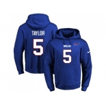 Nike Buffalo Bills #5 Tyrod Taylor Royal Blue Name & Number Pullover NFL Hoodie