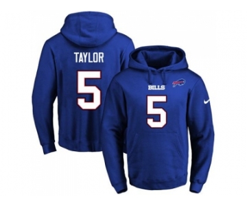 Nike Buffalo Bills #5 Tyrod Taylor Royal Blue Name & Number Pullover NFL Hoodie