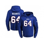 Nike Buffalo Bills #64 Richie Incognito Royal Blue Name & Number Pullover NFL Hoodie