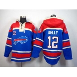 nike nfl jerseys buffalo bills #12 jim kelly red-blue[pullover hooded sweatshirt]