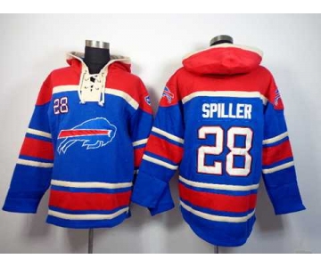 nike nfl jerseys buffalo bills #28 spiller red-blue[pullover hooded sweatshirt]