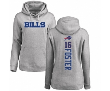 NFL Women's Nike Buffalo Bills #16 Robert Foster Ash Backer Pullover Hoodie