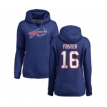 NFL Women's Nike Buffalo Bills #16 Robert Foster Royal Blue Name & Number Logo Pullover Hoodie