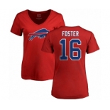 NFL Women's Nike Buffalo Bills #16 Robert Foster Red Name & Number Logo T-Shirt