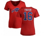 NFL Women's Nike Buffalo Bills #16 Robert Foster Red Name & Number Logo T-Shirt