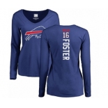 NFL Women's Nike Buffalo Bills #16 Robert Foster Royal Blue Backer Long Sleeve T-Shirt