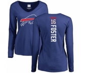 NFL Women's Nike Buffalo Bills #16 Robert Foster Royal Blue Backer Long Sleeve T-Shirt