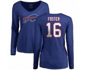 NFL Women's Nike Buffalo Bills #16 Robert Foster Royal Blue Name & Number Logo Long Sleeve T-Shirt