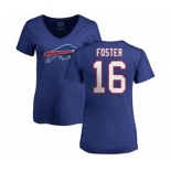 NFL Women's Nike Buffalo Bills #16 Robert Foster Royal Blue Name & Number Logo T-Shirt