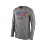 Men's Buffalo Bills Nike Heather Gray Legend Staff Practice Long Sleeves Performance T-Shirt