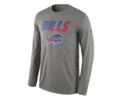 Men's Buffalo Bills Nike Heather Gray Legend Staff Practice Long Sleeves Performance T-Shirt