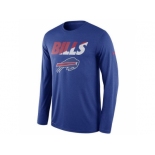 Men's Buffalo Bills Nike Royal Legend Staff Practice Long Sleeves Performance T-Shirt