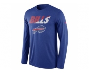 Men's Buffalo Bills Nike Royal Legend Staff Practice Long Sleeves Performance T-Shirt