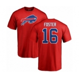 NFL Nike Buffalo Bills #16 Robert Foster Red Name & Number Logo T-Shirt