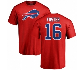 NFL Nike Buffalo Bills #16 Robert Foster Red Name & Number Logo T-Shirt