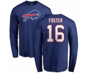 NFL Nike Buffalo Bills #16 Robert Foster Royal Blue Name & Number Logo Long Sleeve T-Shirt