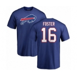 NFL Nike Buffalo Bills #16 Robert Foster Royal Blue Name & Number Logo T-Shirt